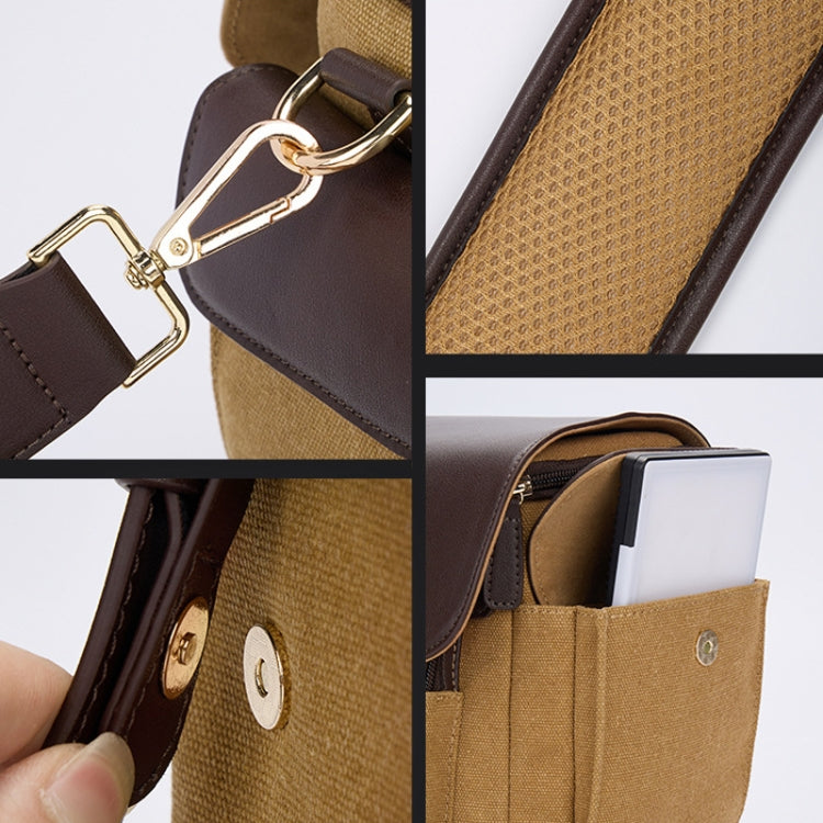 Cwatcun D127 Single Shoulder Vintage Waterproof Canvas Bag DSLR Camera Photo Bag - Strap Satchel by Cwatcun | Online Shopping UK | buy2fix