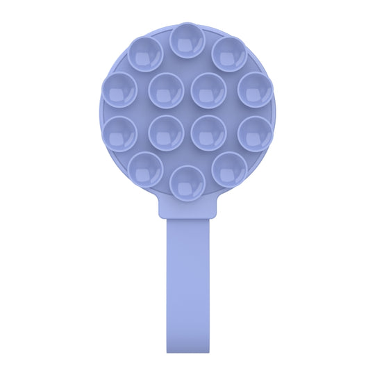 Suction Cup Magnetic Silicone Phone Holder Phone Case Grip Holder(Light Blue)