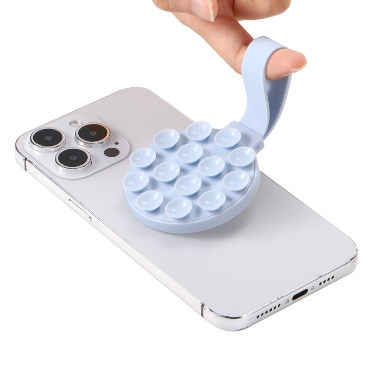 Suction Cup Magnetic Silicone Phone Holder Phone Case Grip Holder(Light Blue) - Ring Holder by buy2fix | Online Shopping UK | buy2fix