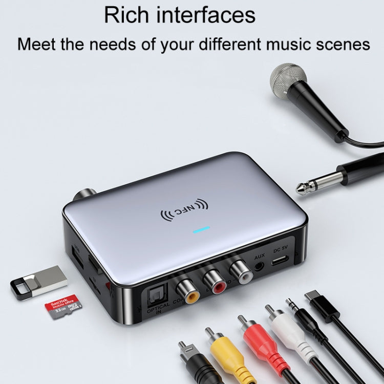 M16 Pro NFC Fiber Optic Bluetooth Receiver And Transmitter 5.1 Audio Adapter - Audio Receiver Transmitter by buy2fix | Online Shopping UK | buy2fix