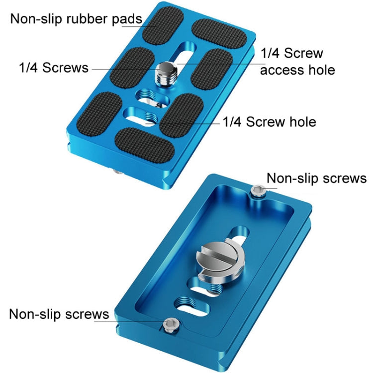 BEXIN PU-50C For Arca Type SLR Camera PU Quick Release Plate Aluminum Alloy CNC Ball Head Quick Release Plate - Quick Release Plate by BEXIN | Online Shopping UK | buy2fix