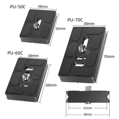 BEXIN PU-50D For Arca Type SLR Camera PU Quick Release Plate Aluminum Alloy CNC Ball Head Quick Release Plate - Quick Release Plate by BEXIN | Online Shopping UK | buy2fix