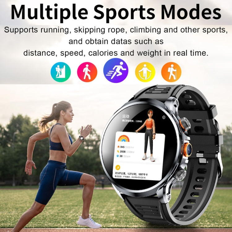H18 Ultra-Thin Round Ball Screen 1.95 Inch Plug-In Phone Smart Watch 32G(Black) by buy2fix