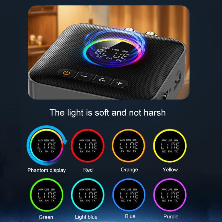 OMS-M10 Bluetooth 5.4 Adapter Audio Receiver FM Transmitter U Disk 3 In 1 - Audio Receiver Transmitter by buy2fix | Online Shopping UK | buy2fix