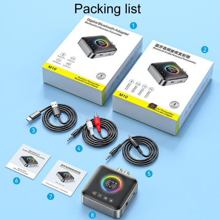 OMS-M10 Bluetooth 5.4 Adapter Audio Receiver FM Transmitter U Disk 3 In 1 - Audio Receiver Transmitter by buy2fix | Online Shopping UK | buy2fix