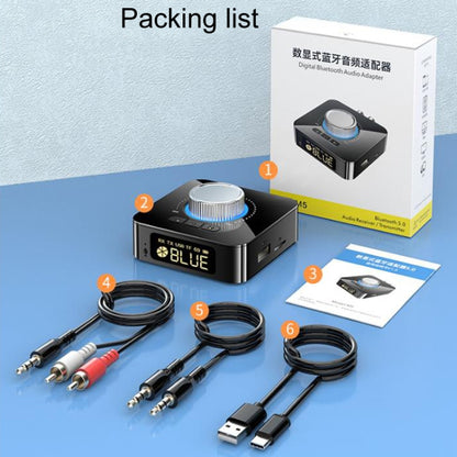 OMS-M5 Digital Bluetooth 5.0 Audio Receiver And Transmitter 2-In-1 AUX Adapter Converter - Audio Receiver Transmitter by buy2fix | Online Shopping UK | buy2fix