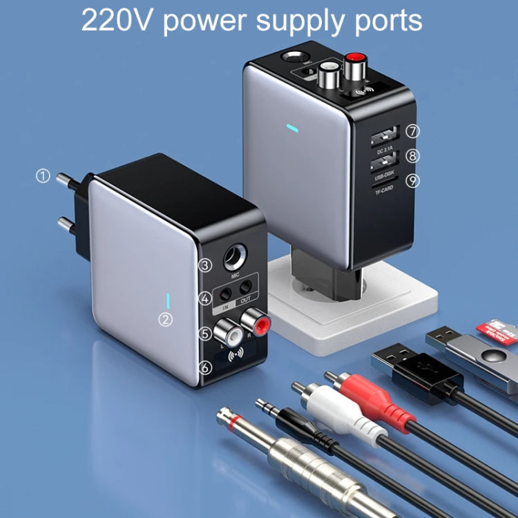 OMS-H6 Bluetooth 5.3 Adapter Wireless Audio Receiver And Transmitter EU Plug - Audio Receiver Transmitter by buy2fix | Online Shopping UK | buy2fix