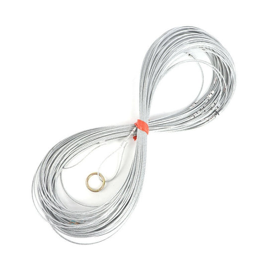 50m Steel Wire Measuring Rope With Scale Marking Pull Ring Deep Well Rope