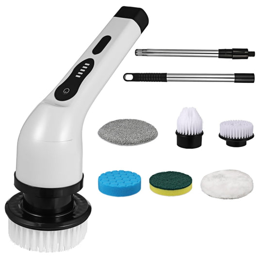 6-in-1 JY-6010 Household Retractable Dual-purpose Rotating Cleaning Brush Bathroom Glass Brush
