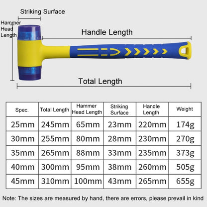 25mm Removable Floor Tile Installation Soft Hammer Door Window Hammer - Hammer by buy2fix | Online Shopping UK | buy2fix