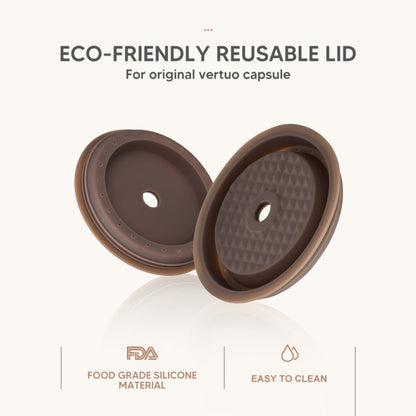 Compatible With Vertuoline Reusable Coffee Capsule Shell Silicone Cap(Coffee) - Coffee Machine Parts by buy2fix | Online Shopping UK | buy2fix