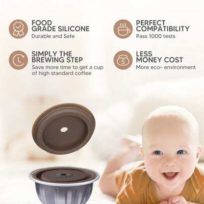 Compatible With Vertuoline Reusable Coffee Capsule Shell Silicone Cap(Coffee) - Coffee Machine Parts by buy2fix | Online Shopping UK | buy2fix
