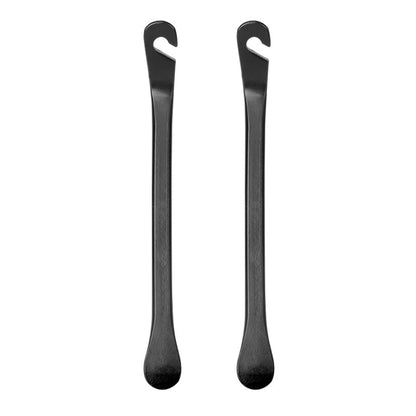 2pcs Metal Bicycle Tire Pry Bars Levers Mountain Bike Tire Removal Tools(Black) - Maintenance tools by buy2fix | Online Shopping UK | buy2fix