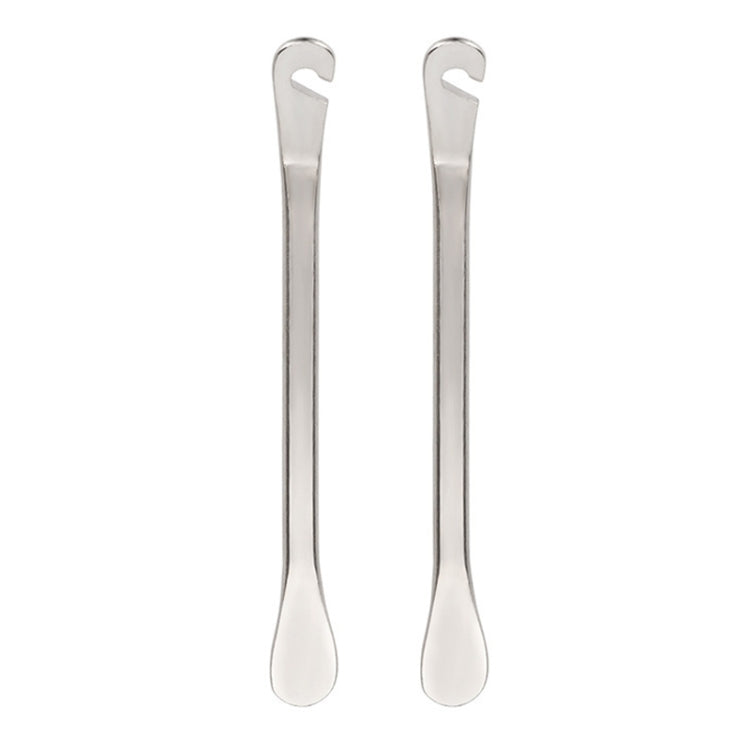 2pcs Metal Bicycle Tire Pry Bars Levers Mountain Bike Tire Removal Tools(Silver) - Maintenance tools by buy2fix | Online Shopping UK | buy2fix