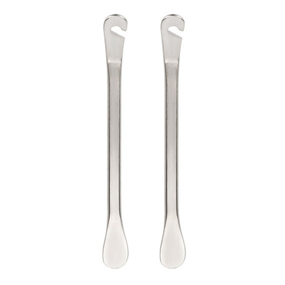 2pcs Metal Bicycle Tire Pry Bars Levers Mountain Bike Tire Removal Tools(Silver) - Maintenance tools by buy2fix | Online Shopping UK | buy2fix