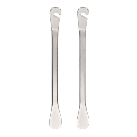 2pcs Metal Bicycle Tire Pry Bars Levers Mountain Bike Tire Removal Tools(Silver) - Maintenance tools by buy2fix | Online Shopping UK | buy2fix