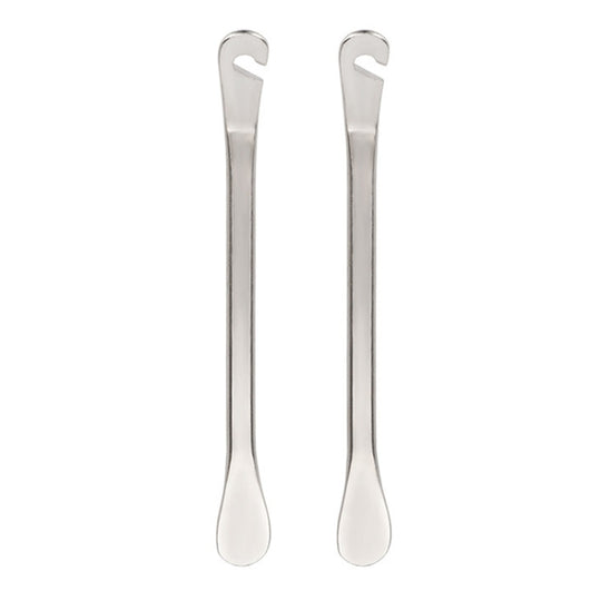 2pcs Metal Bicycle Tire Pry Bars Levers Mountain Bike Tire Removal Tools(Silver)