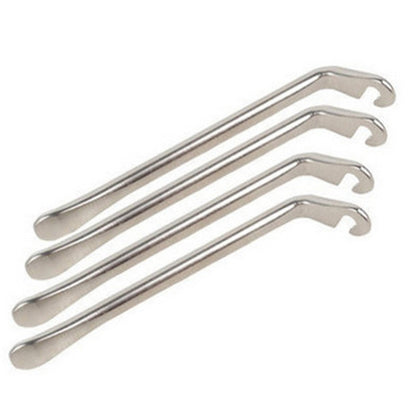 2pcs Metal Bicycle Tire Pry Bars Levers Mountain Bike Tire Removal Tools(Silver) - Maintenance tools by buy2fix | Online Shopping UK | buy2fix