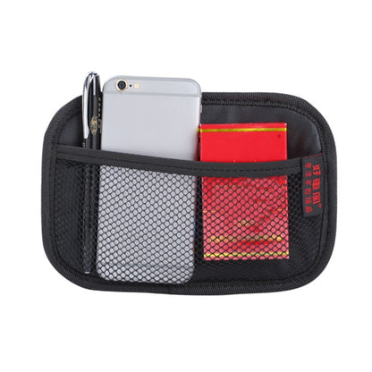 Microfiber Leather Car Mobile Phone Sticky Storage Net Bag, Color: H008 Black Large by buy2fix