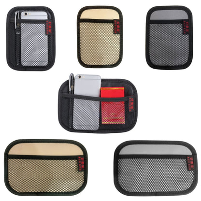 Microfiber Leather Car Mobile Phone Sticky Storage Net Bag, Color: H010 Gray Large by buy2fix