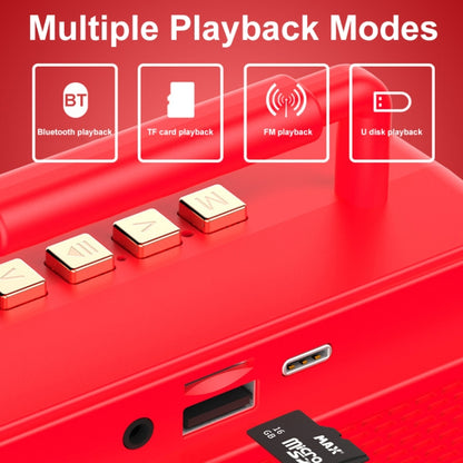 BT21 Retro USB Flash Drive FM Radio Wireless Bluetooth Speaker, Color: Rosewood by buy2fix