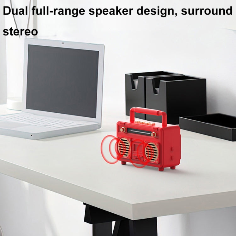 BT21 Retro USB Flash Drive FM Radio Wireless Bluetooth Speaker, Color: Rosewood by buy2fix