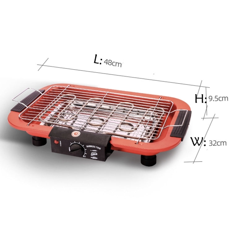 1800W Electric Grill Home BBQ Grill, UK Plug(Red) - Bulit-in Ovens & Accessories by buy2fix | Online Shopping UK | buy2fix