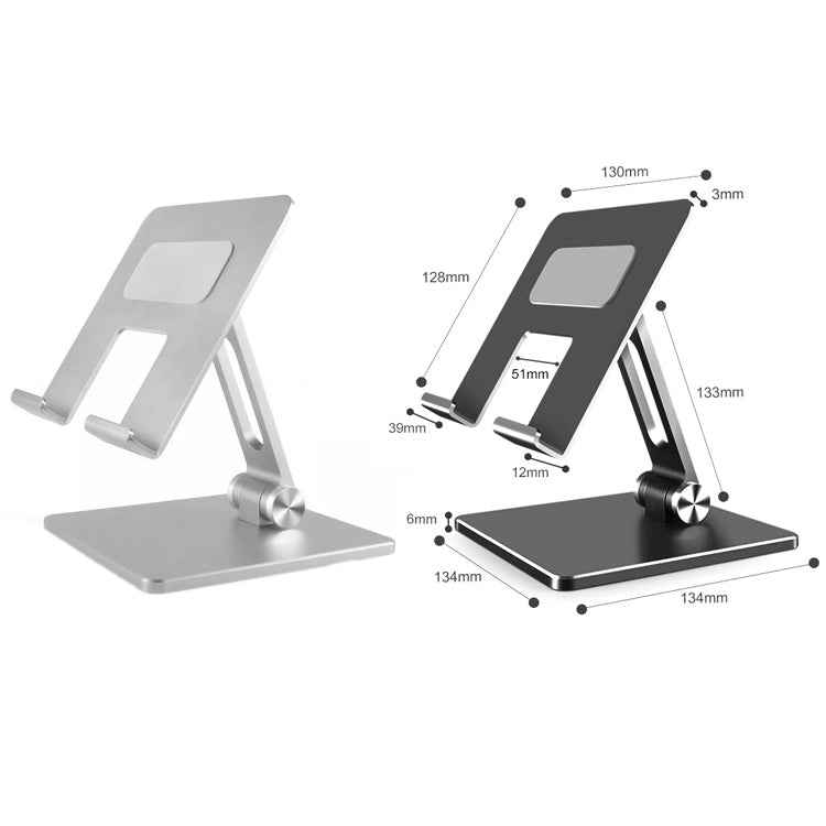 Aluminum Alloy Tablet Stand Desktop Folding Mobile Phone Stand(Gray) - Desktop Holder by buy2fix | Online Shopping UK | buy2fix