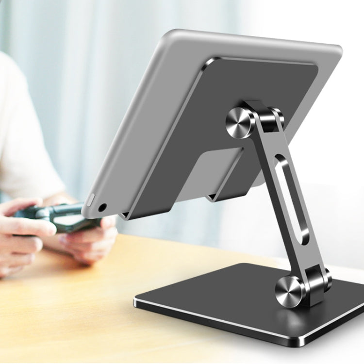 Aluminum Alloy Tablet Stand Desktop Folding Mobile Phone Stand(Silver) - Desktop Holder by buy2fix | Online Shopping UK | buy2fix