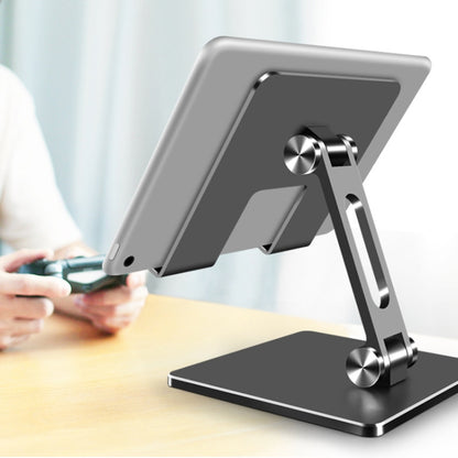 Aluminum Alloy Tablet Stand Desktop Folding Mobile Phone Stand(Silver) - Desktop Holder by buy2fix | Online Shopping UK | buy2fix