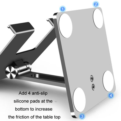 Aluminum Alloy Tablet Stand Desktop Folding Mobile Phone Stand(Silver) - Desktop Holder by buy2fix | Online Shopping UK | buy2fix