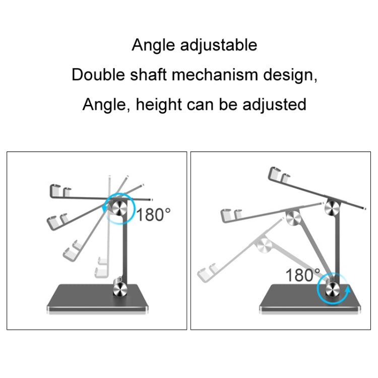 Aluminum Alloy Tablet Stand Desktop Folding Mobile Phone Stand(Gray) - Desktop Holder by buy2fix | Online Shopping UK | buy2fix