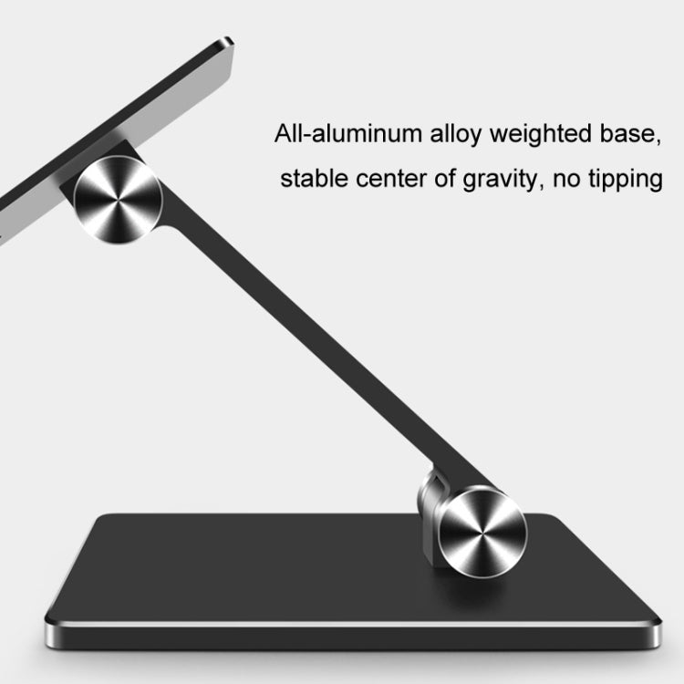 Aluminum Alloy Tablet Stand Desktop Folding Mobile Phone Stand(Silver) - Desktop Holder by buy2fix | Online Shopping UK | buy2fix