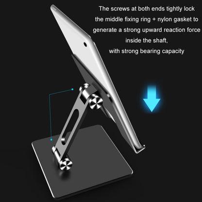 Aluminum Alloy Tablet Stand Desktop Folding Mobile Phone Stand(Gray) - Desktop Holder by buy2fix | Online Shopping UK | buy2fix
