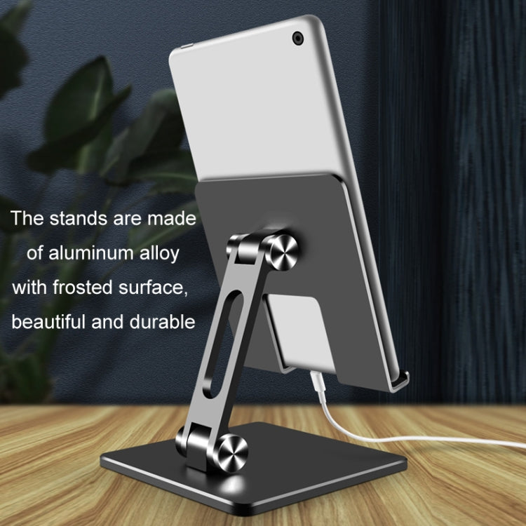 Aluminum Alloy Tablet Stand Desktop Folding Mobile Phone Stand(Gray) - Desktop Holder by buy2fix | Online Shopping UK | buy2fix