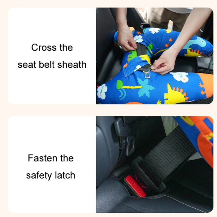 55x66cm Children Car Seat Belt Prevent Neck Strangulation Sleeping Pillow(Zoo) - Seat Accessories by buy2fix | Online Shopping UK | buy2fix