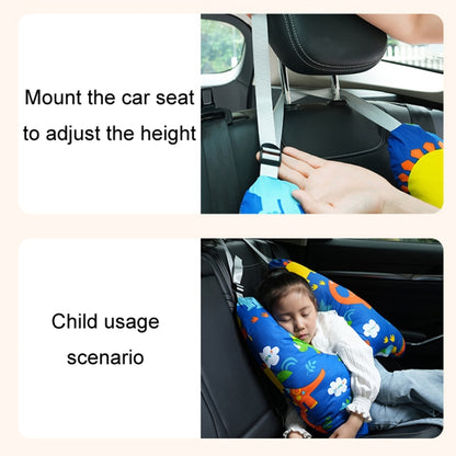 55x66cm Children Car Seat Belt Prevent Neck Strangulation Sleeping Pillow(Fina Dinosaur Pink) - Seat Accessories by buy2fix | Online Shopping UK | buy2fix