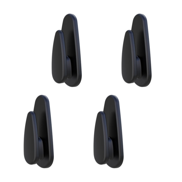 4pcs /Set Car Dashboard Adhesive Multifunctional Small Hook(Black) by buy2fix
