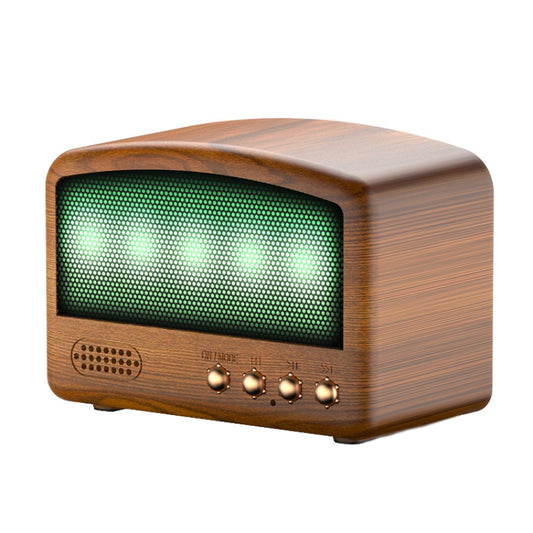 BT11-D Mini Card USB Flash Drive FM Radio Retro Wireless Bluetooth Speaker, Color: Pearwood - Mini Speaker by buy2fix | Online Shopping UK | buy2fix