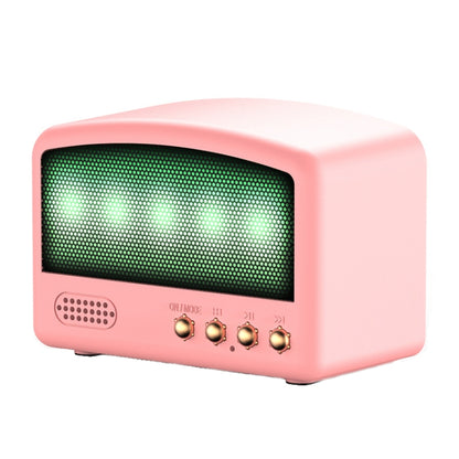 BT11-D Mini Card USB Flash Drive FM Radio Retro Wireless Bluetooth Speaker, Color: Pink - Mini Speaker by buy2fix | Online Shopping UK | buy2fix