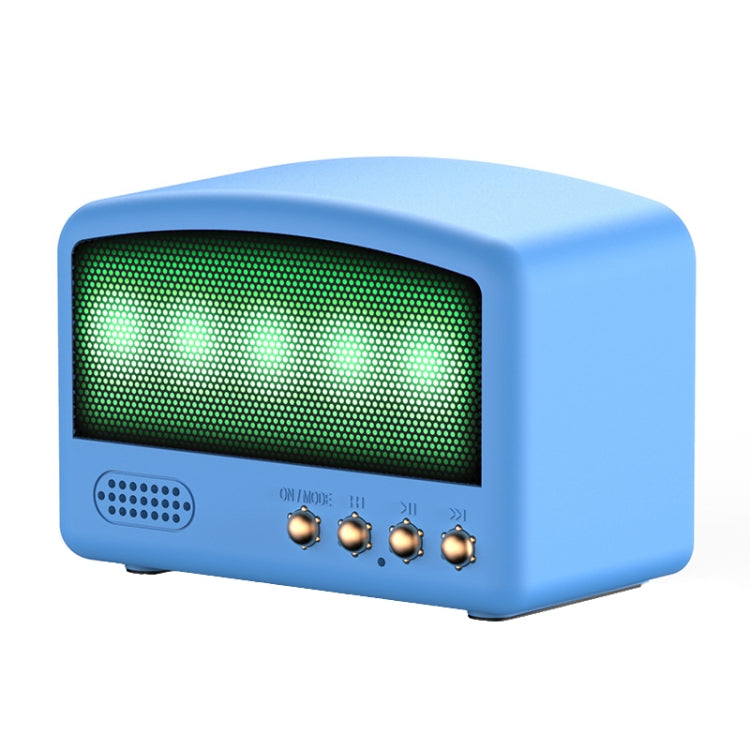BT11-D Mini Card USB Flash Drive FM Radio Retro Wireless Bluetooth Speaker, Color: Blue - Mini Speaker by buy2fix | Online Shopping UK | buy2fix