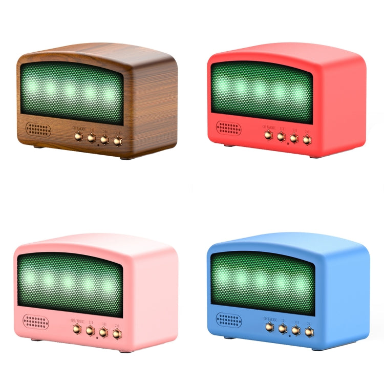 BT11-D Mini Card USB Flash Drive FM Radio Retro Wireless Bluetooth Speaker, Color: Pink - Mini Speaker by buy2fix | Online Shopping UK | buy2fix