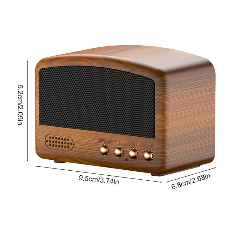 BT11-D Mini Card USB Flash Drive FM Radio Retro Wireless Bluetooth Speaker, Color: Red - Mini Speaker by buy2fix | Online Shopping UK | buy2fix