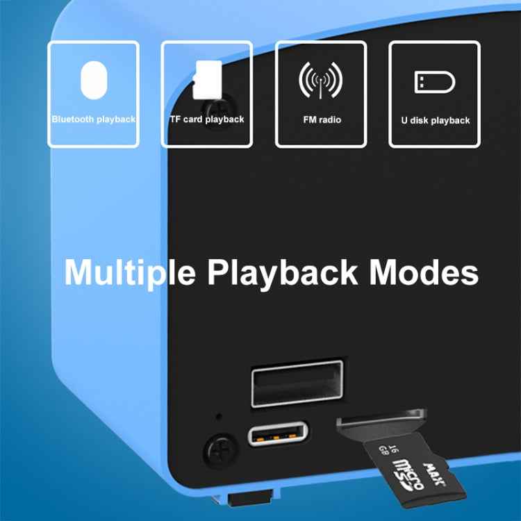 BT11-D Mini Card USB Flash Drive FM Radio Retro Wireless Bluetooth Speaker, Color: Pink - Mini Speaker by buy2fix | Online Shopping UK | buy2fix