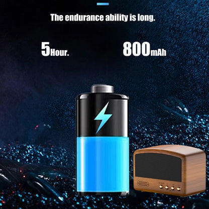 BT11-D Mini Card USB Flash Drive FM Radio Retro Wireless Bluetooth Speaker, Color: Pearwood - Mini Speaker by buy2fix | Online Shopping UK | buy2fix