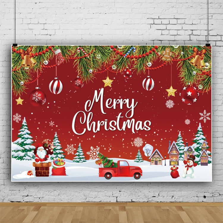 120x80cm Christmas Wreath Snow Scene Photography Background Curtain, Color: 12805214 - Other by buy2fix | Online Shopping UK | buy2fix