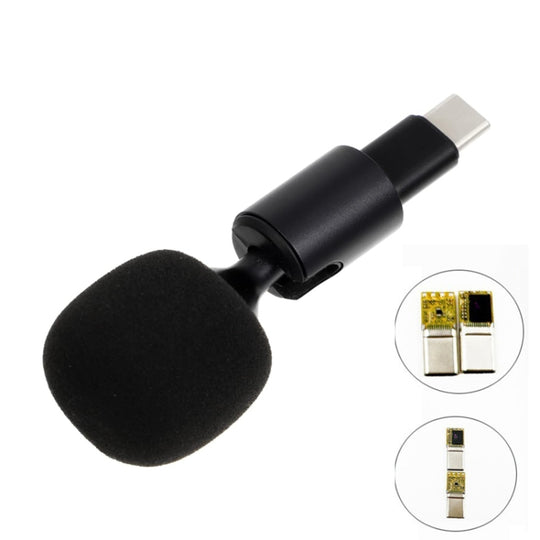 Mobile Phone Live Broadcast Microphone, Style: TYPE-C Straight Head Realtek Solution (Sponge Cover)