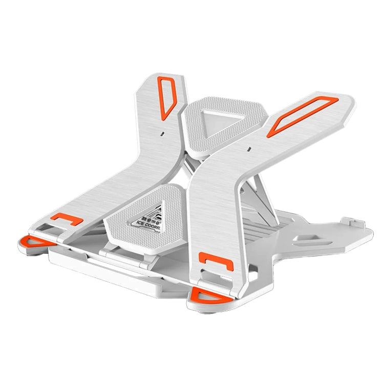 ICE COOREL E5 Laptop Folding And Lifting Cooling Bracket With Mobile Phone Holder White by ICE COOREL