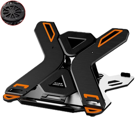 ICE COOREL E5 Laptop Folding And Lifting Cooling Bracket With Mobile Phone Holder Black with Rotating by ICE COOREL