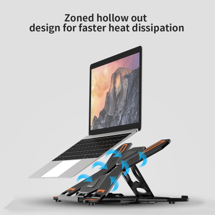 ICE COOREL E5 Laptop Folding And Lifting Cooling Bracket With Mobile Phone Holder White by ICE COOREL